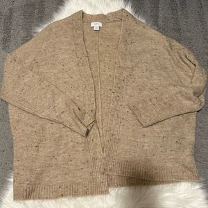 Cozy Beige Open-Front Sweater
